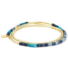 Scout Curated Wears Bracelet- Ombre Wrap Midnight/Gold