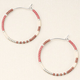 Scout Curated Wears Earring - Miyuki Small Hoop/Blush/Multi