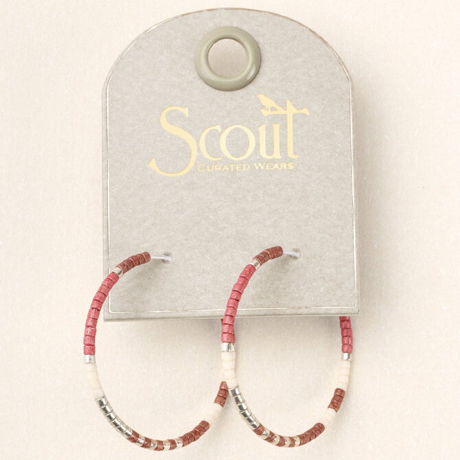 Scout Curated Wears Earring - Miyuki Small Hoop/Blush/Multi