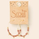 Scout Curated Wears Earring - Stone Disc/Rhodonite/Gold