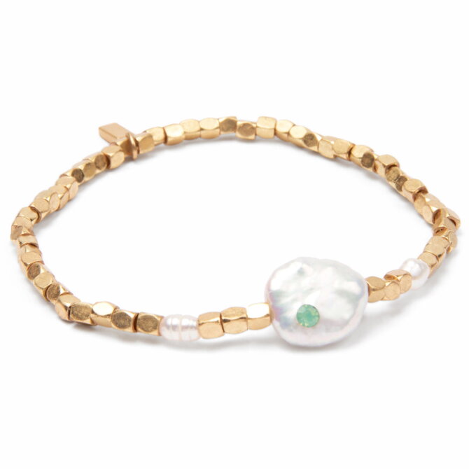 Scout Curated Wears Bracelet - Pearl/Courage/Gold