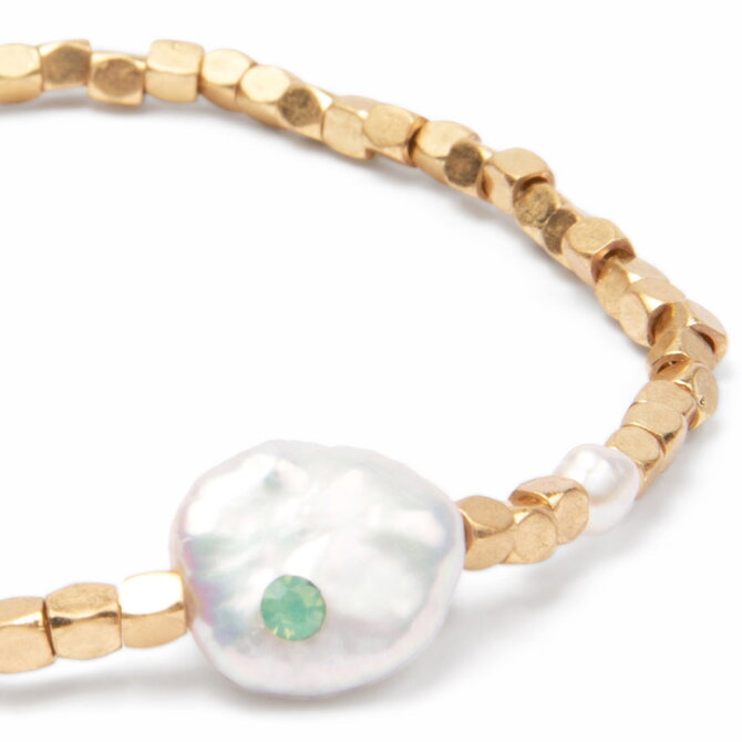 Scout Curated Wears Bracelet - Pearl/Courage/Gold