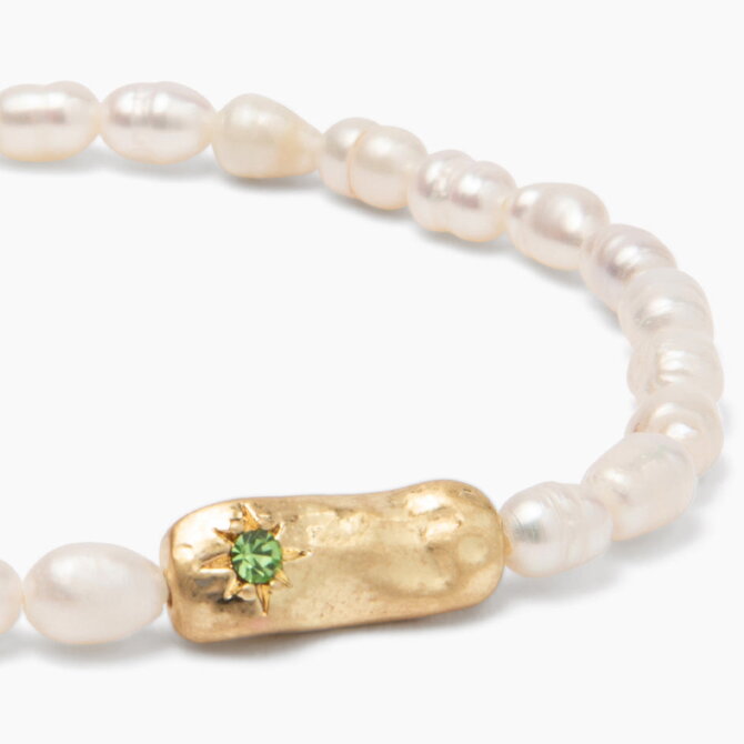 Scout Curated Wears Bracelet - Pearl/Luck/Gold