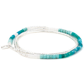 Scout Curated Wears Bracelet - Ombre Wrap Sky/Silver
