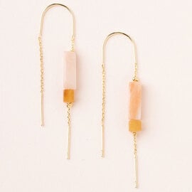 Scout Curated Wears Earring - Rose Quartz/Amber/Gold