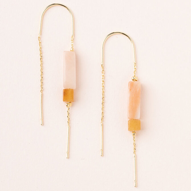 Scout Curated Wears Earring - Rose Quartz/Amber/Gold