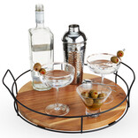 TRUEBRANDS Cocktail Tray - Acacia Modern Manor