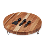 TRUEBRANDS Cheeseboard - Acacia Footed w/ Knife