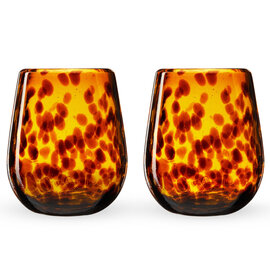 TRUEBRANDS STEMLESS WINE GLASS SET-TORTUGA RECYCLED