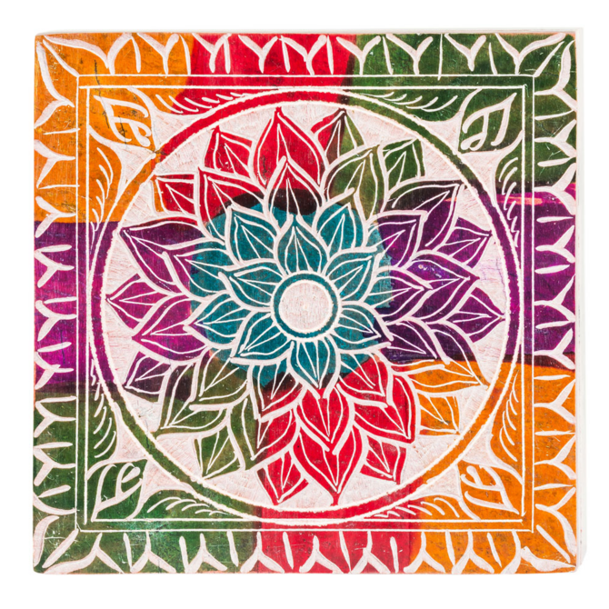 BENJAMIN INTERNATIONAL Box - Soapstone Mandala 4x4