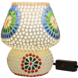 BENJAMIN INTERNATIONAL Lamp - Mosaic Glass Circle 7"