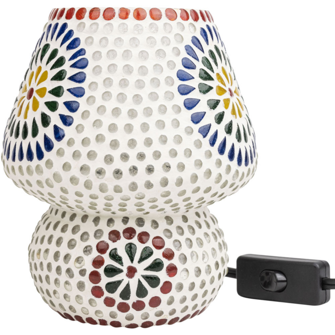 BENJAMIN INTERNATIONAL Lamp - Mosaic Glass Circle 7"