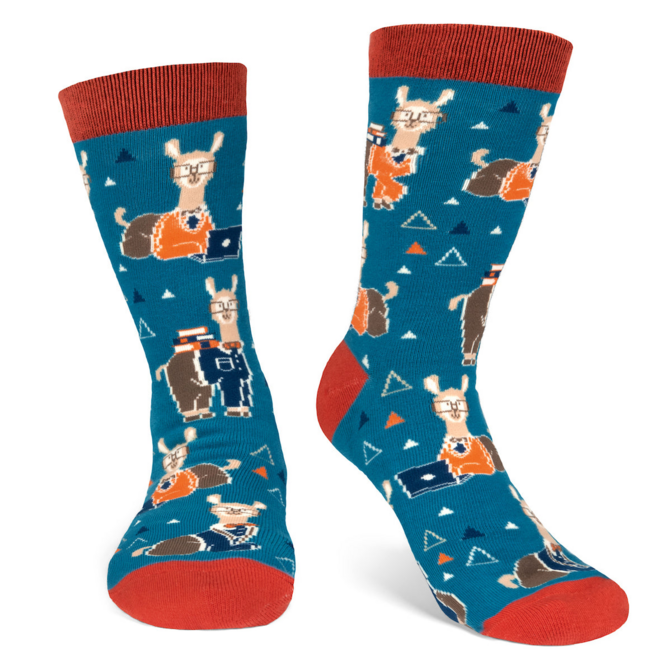 LAVLEY SOCKS-NERDY LLAMA