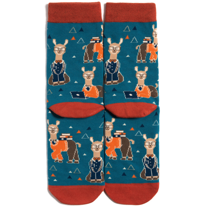 LAVLEY SOCKS-NERDY LLAMA