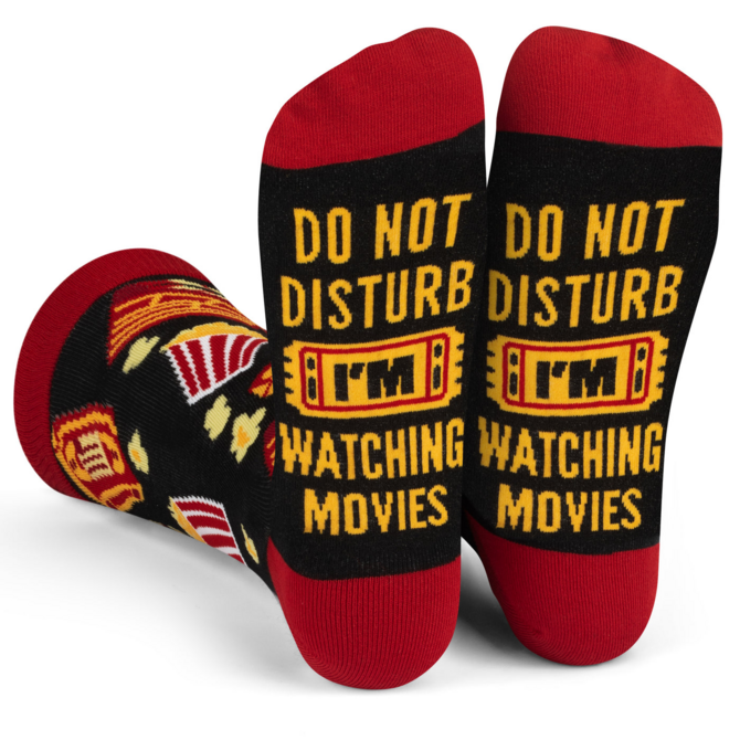 LAVLEY SOCKS-DO NOT DISTURB, WATCHING MOVIES