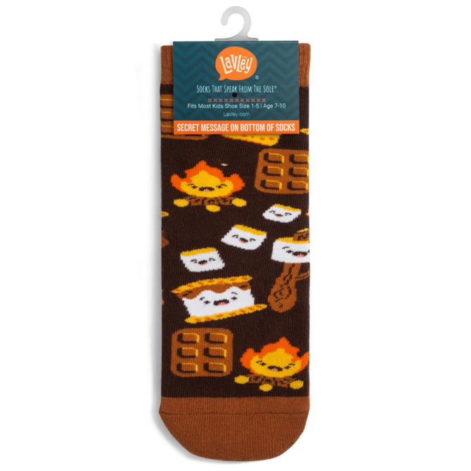 LAVLEY SOCKS-CAMPERS HAVE S'MORE FUN/KIDS
