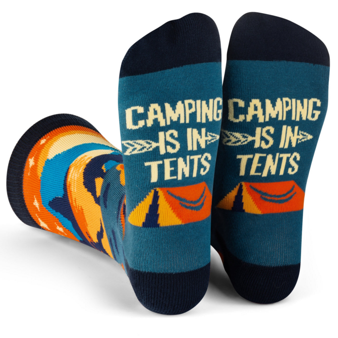 LAVLEY SOCKSM-CAMPING IS IN TENTS
