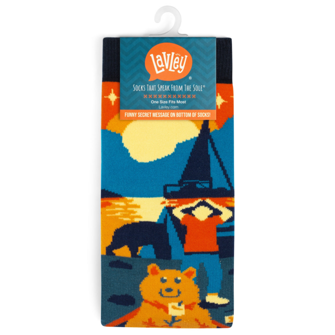 LAVLEY SOCKSM-CAMPING IS IN TENTS