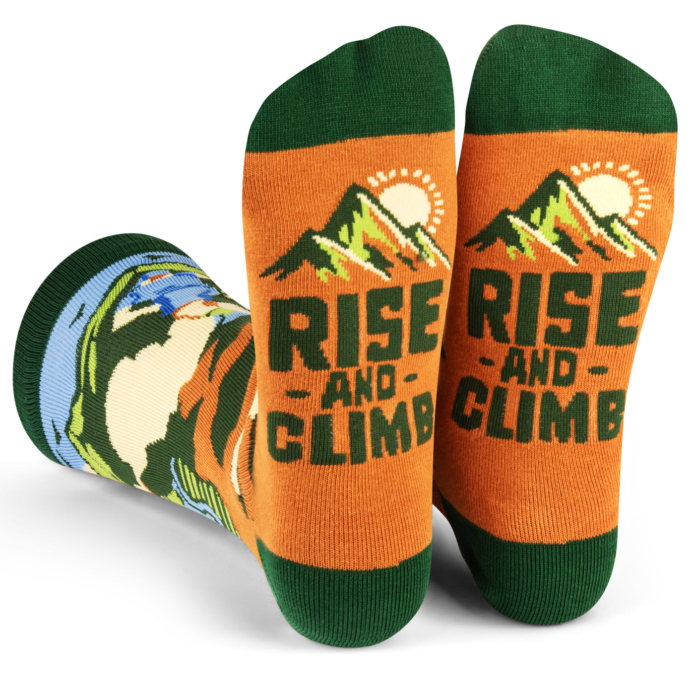 SOCKSM-RISE AND CLIMB GRN - Colorado Retail Collection