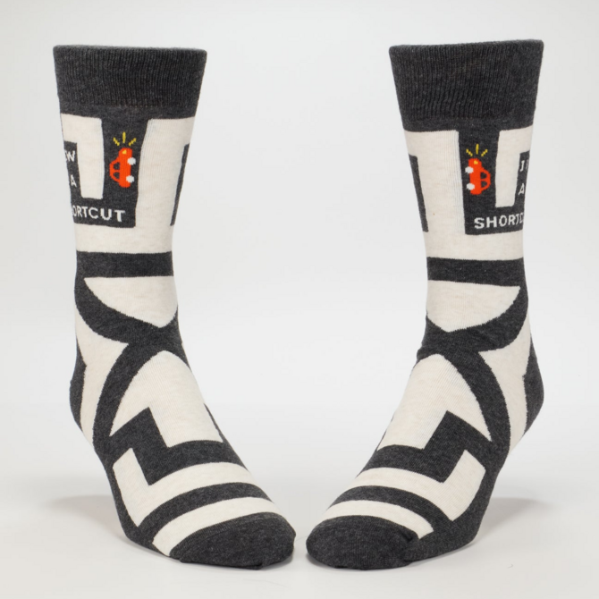 Blue Q Mne's Socks - I Know A Shortcut