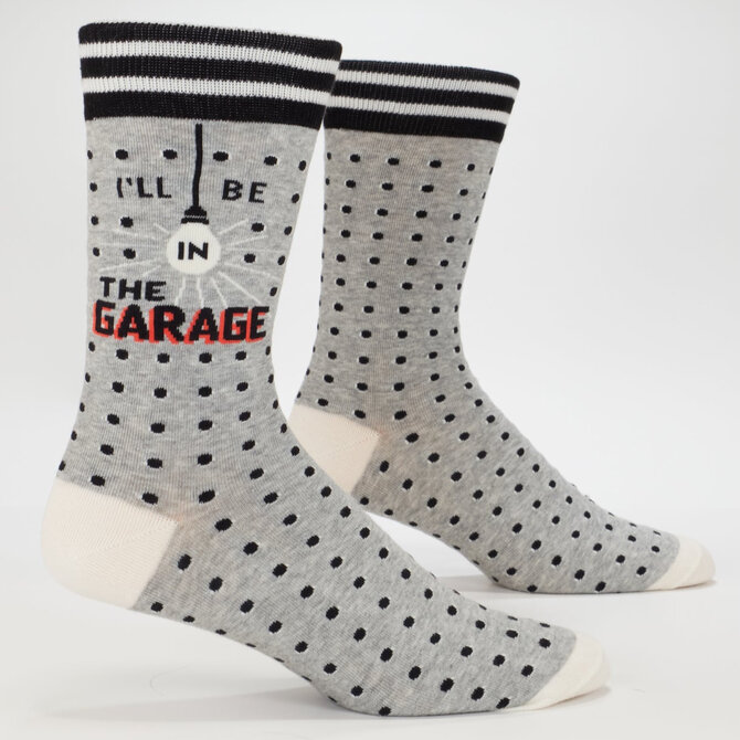 Blue Q M SOCKS-I'LL BE IN GARAGE