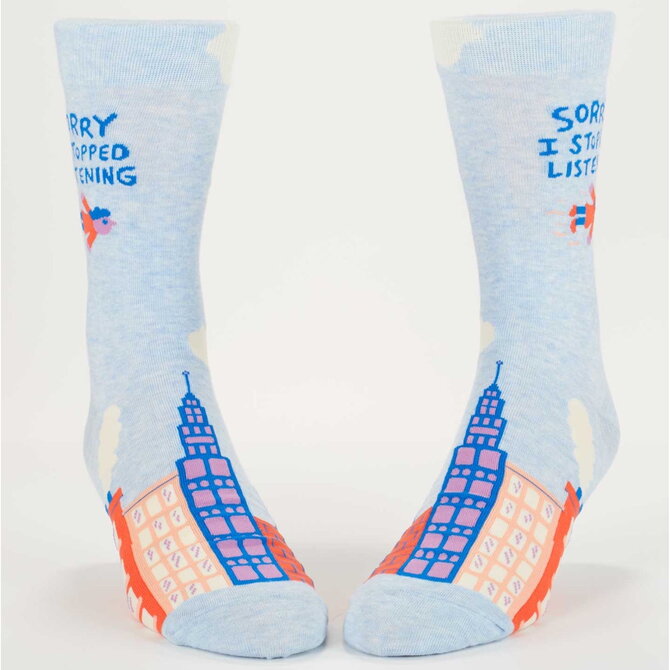 Blue Q Men's Socks - I Stopped Listening