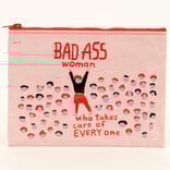 Blue Q ZIPPER POUCH-BAD ASS WOMAN