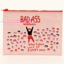 Blue Q Zipper Pouch - Bad Ass Woman