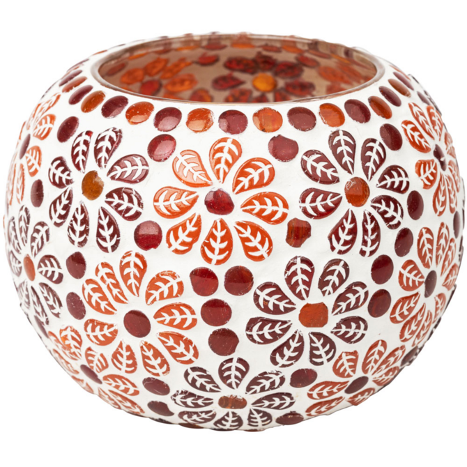 BENJAMIN INTERNATIONAL Candle Holder - Mosaic Flower Assorted 4"