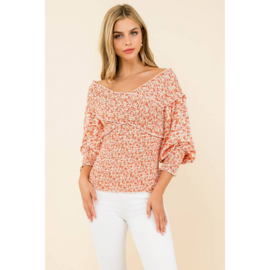 THML TOP-FLWR SMCKD L/S