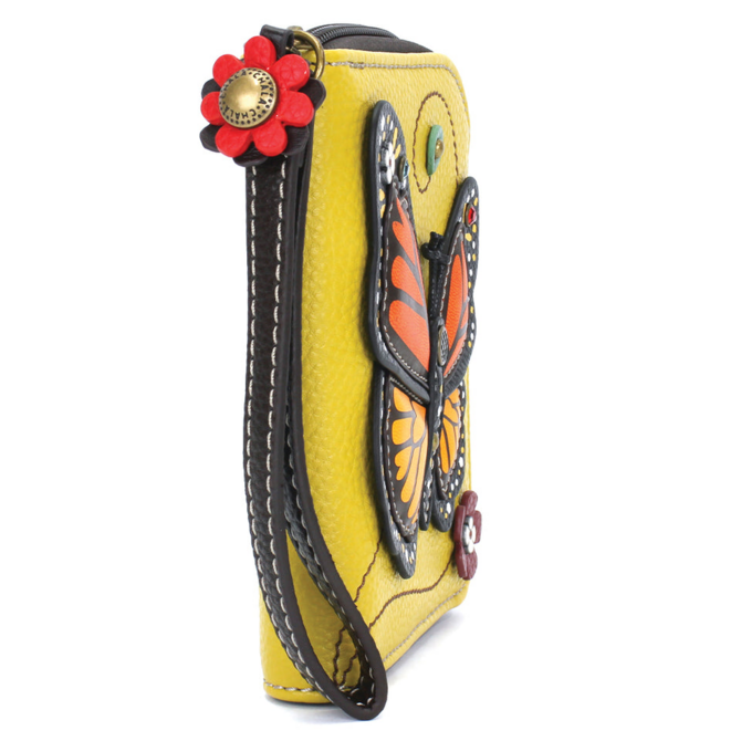 Chala Group Inc ZIPA WALLET-MONARCH BFLY MUSTARD