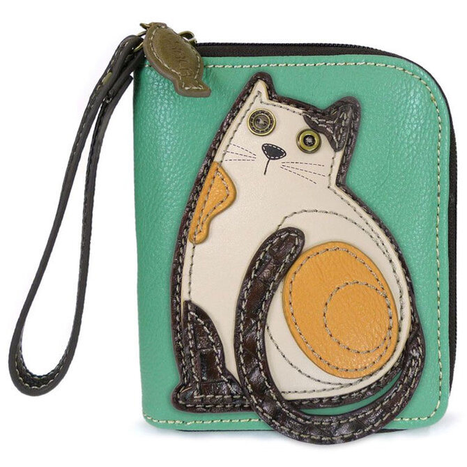 Chala Group Inc ZIPA WALLET-CAT TEAL