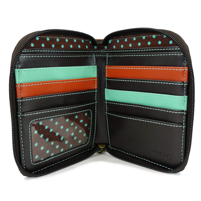 Chala Group Inc ZIPA WALLET-CAT TEAL