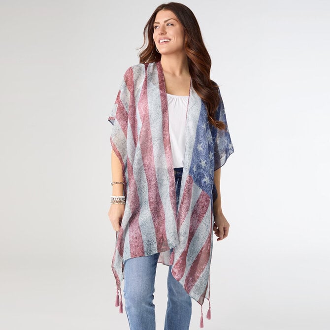 Coco + Carmen (TGB Brands) WRAP-AMERICAN FLAG