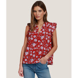 DYLAN (GENEXUS) BLOUSE-PEONY V NECK