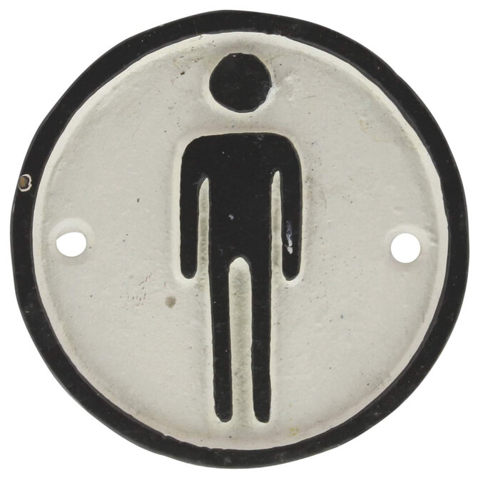 Home Art Sign - Man Black/White