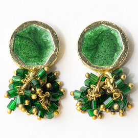 Earring - Kimberley Enamel Green