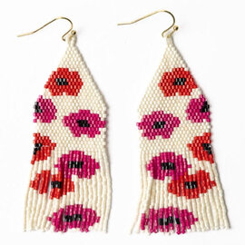 E-DELILAH POPPIES/HOT PNK/RED FRINGE