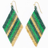 E-FRIDA GRN/OMBRE DIAGONAL STRIPE