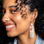 Earring - Delilah Poppies Multi Color Fringe