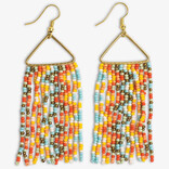Earring - Whitney Wavy Bead Fringe/Amalfi