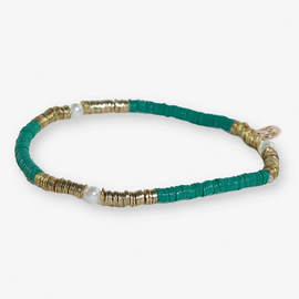 Bracelet - Rory Gold/Pearls/Sequin/Kelly Green