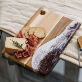 Inspired Designs Lynn &li Small Cheese Board - Acacia/Merlot