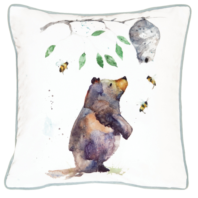 CARSTEN'S INC. PILLOW-BEAR/BEEHIVE