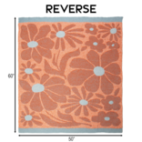 CARSTEN'S INC. THROW-BLOSSOM BLUES STRETCHY