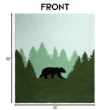 CARSTEN'S INC. THROW-SMKY MNT BEAR STRETCHY