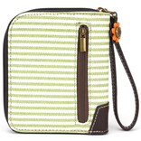 Chala Group Inc ZIPA WALLET-HIGHLAND COW GRN STRIPE