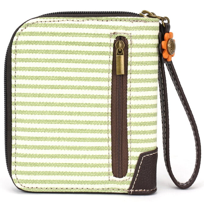 Chala Group Inc ZIPA WALLET-HIGHLAND COW GRN STRIPE