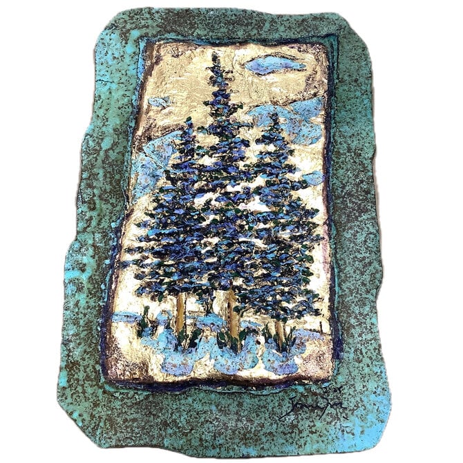 Jeanne Dana Paper And Sto TRIPLE PINES ARTPIECE