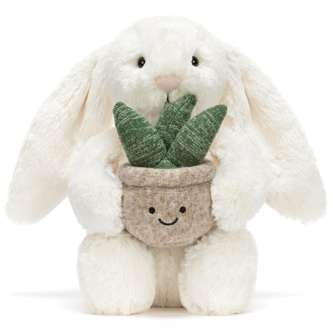 Jelly Cat Inc CREAM BUNNY W/ PLANT